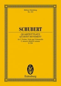 Schubert: String Quartet Movement C minor Opus posth. D 703 (Study Score) published by Eulenburg